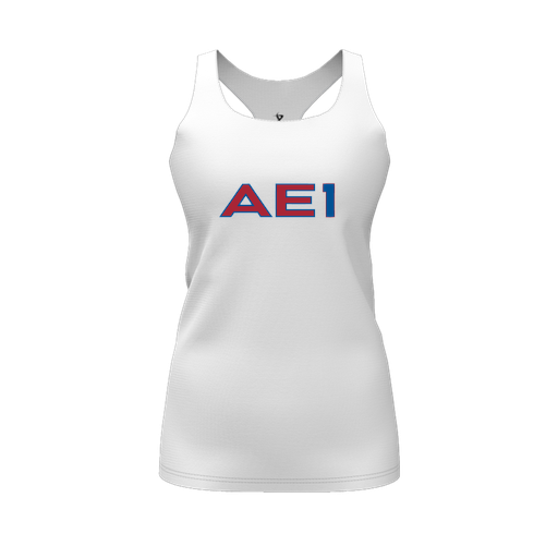 [CUS-DFW-RCBK-PER-WHT-FYS-LOGO2] Racerback Tank Top (Female Youth S, White, Logo 2)
