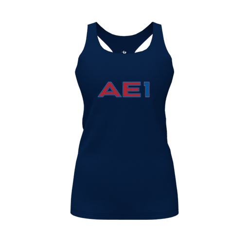 [FT0TRBNV-FYS-LOGO2] Decker Racerback Tank Top (Female Youth S, Navy, Logo 2)