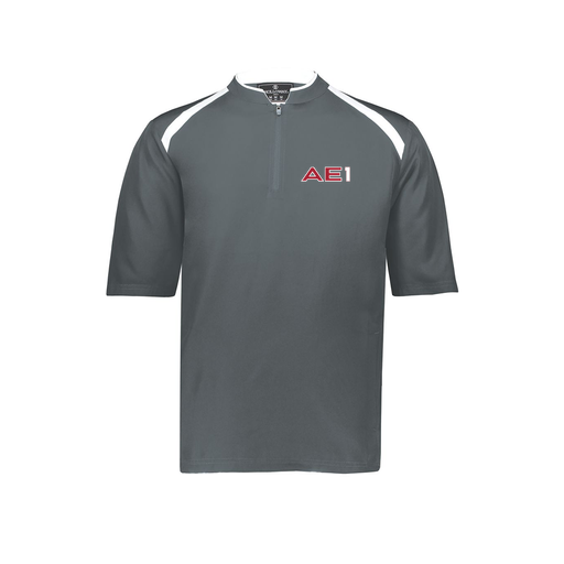[229681-YS-GRY-LOGO3] Youth Dugout Short Sleeve Pullover (Youth S, Gray, Logo 3)