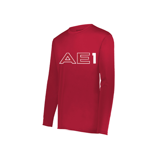 [222822.083.XS-LOGO3] Men's LS Smooth Sport Shirt (Adult XS, Red, Logo 3)