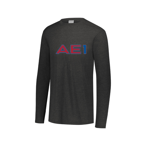 [FTLCUBBK-AXS-LOGO2] Decker Men's Tri-Blend T-Shirt - Long Sleeve (Adult XS, Black, Logo 2)