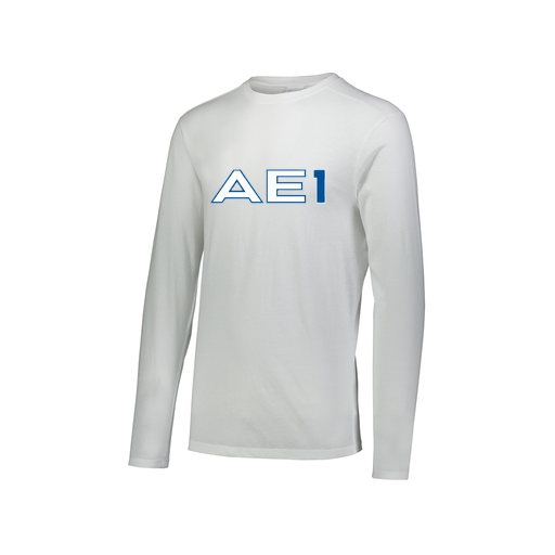[FTLCUBWH-AXS-LOGO1] Decker Men's Tri-Blend T-Shirt - Long Sleeve (Adult XS, White, Logo 1)