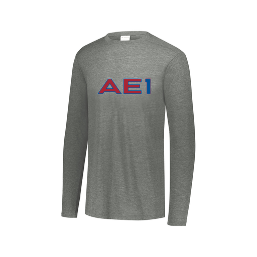[FTLCUBGY-AXS-LOGO2] Decker Men's Tri-Blend T-Shirt - Long Sleeve (Adult XS, Gray, Logo 2)