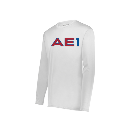 [222823.005.S-LOGO2] Youth LS Smooth Sport Shirt (Youth S, White, Logo 2)
