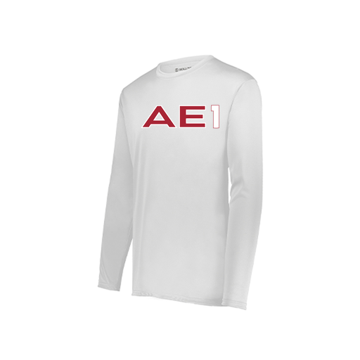 [222823.005.S-LOGO3] Youth LS Smooth Sport Shirt (Youth S, White, Logo 3)
