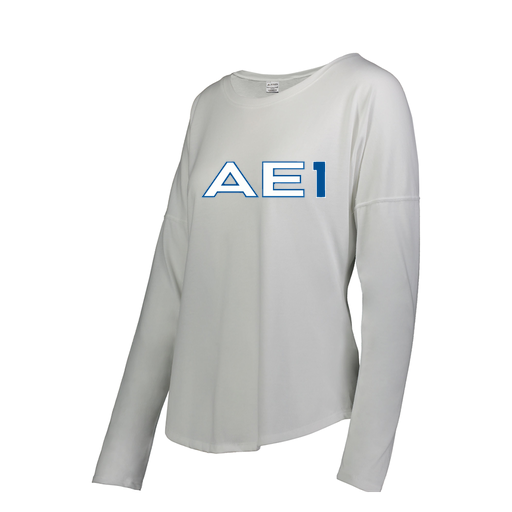 [3077.005.S-LOGO1] Ladies LS Ultra-blend T-Shirt (Female Adult S, White, Logo 1)