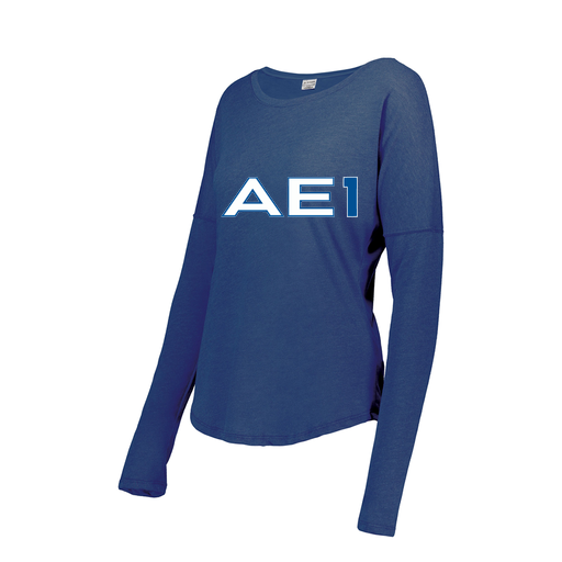 [FTLCUBRY-FAS-LOGO1] Decker Women's Tri-Blend T-Shirt - Long Sleeve (Female Adult S, Royal, Logo 1)
