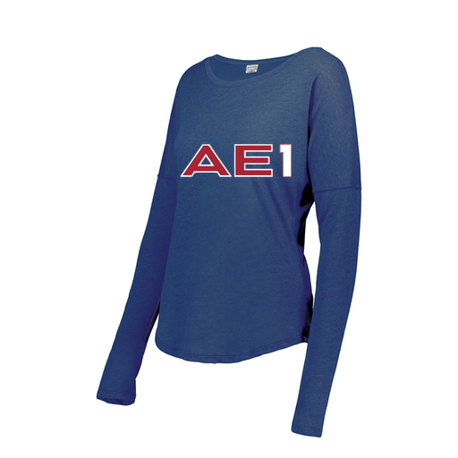 [3077.U55.S-LOGO3] Ladies LS Ultra-blend T-Shirt (Female Adult S, Royal, Logo 3)